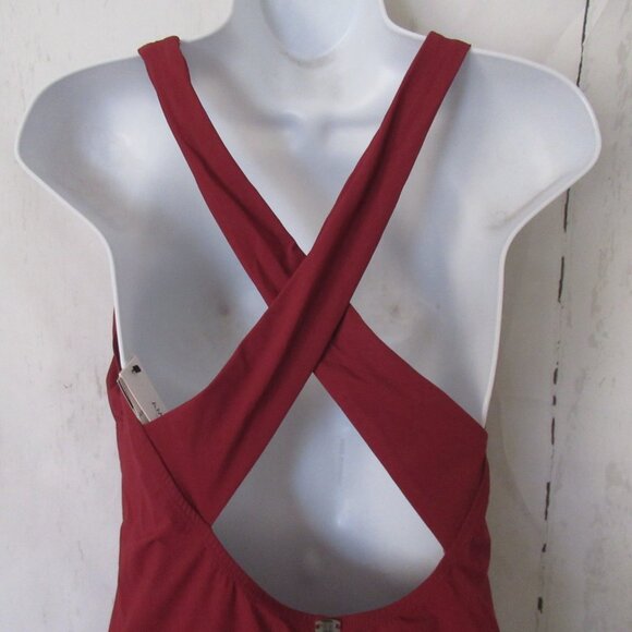 New $170 Amoressa Swimsuit 14 Paprika Sashay One Piece Shaping Miraclebrand - Picture 6 of 10